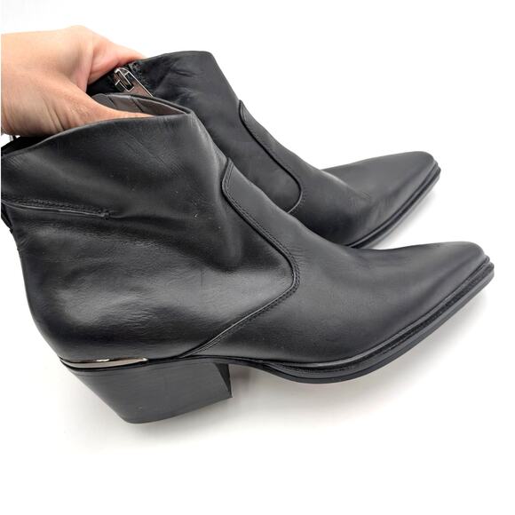 SARTO by Franco Sarto Blake Pointed Toe Bootie Women's Black Size US8.5M EU39 - Picture 14 of 14